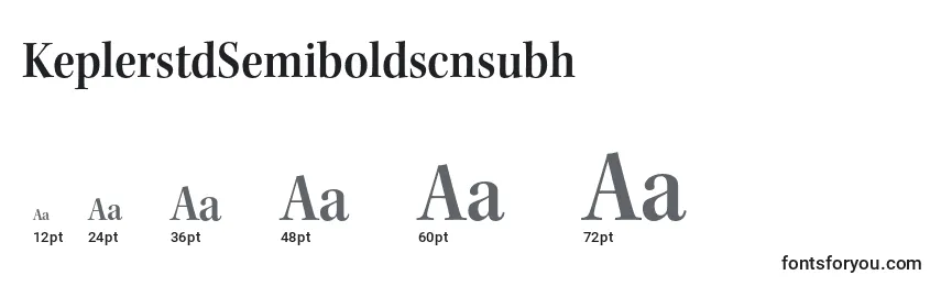 Размеры шрифта KeplerstdSemiboldscnsubh