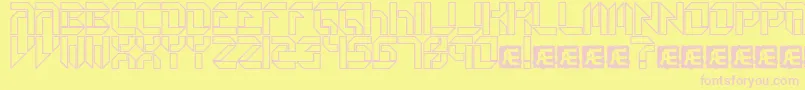 Шрифт Collecto1 – розовые шрифты на жёлтом фоне