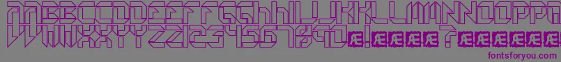 フォントCollecto1 – 紫色のフォント、灰色の背景