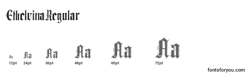 EthelvinaRegular Font Sizes