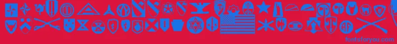More about UsArmy Font UsArmy Font – Blue Fonts on Red Background