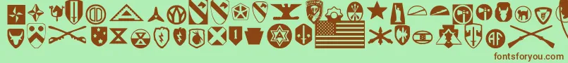 More about UsArmy Font UsArmy Font – Brown Fonts on Green Background