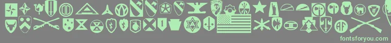 UsArmy Font – Green Fonts on Gray Background