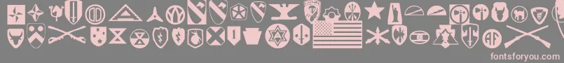 Шрифт UsArmy – розовые шрифты на сером фоне