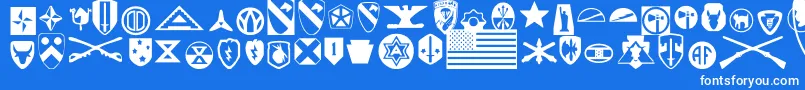 UsArmy Font – White Fonts on Blue Background