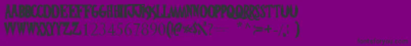 Hosteltransilvania-Schriftart – Schwarze Schriften auf violettem Hintergrund