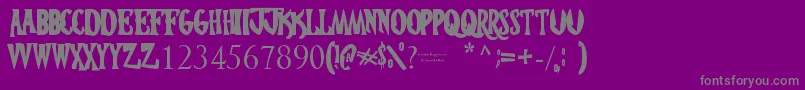 Hosteltransilvania Font – Gray Fonts on Purple Background