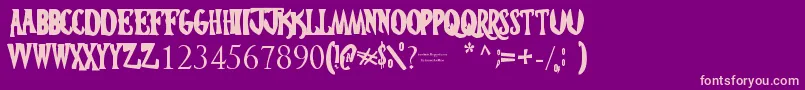 Hosteltransilvania Font – Pink Fonts on Purple Background