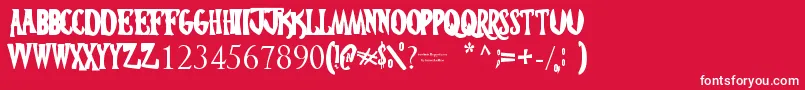 Hosteltransilvania Font – White Fonts on Red Background