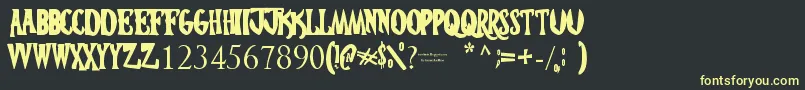 Hosteltransilvania Font – Yellow Fonts on Black Background