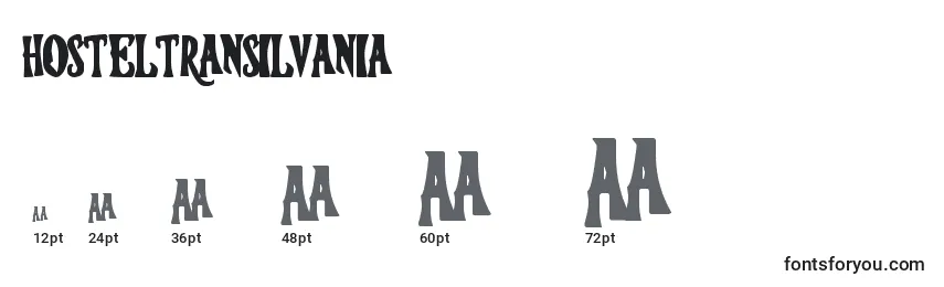 Размеры шрифта Hosteltransilvania