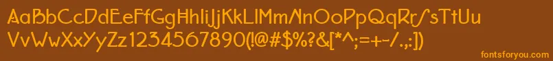 Eaglefeatherformalbold Font – Orange Fonts on Brown Background