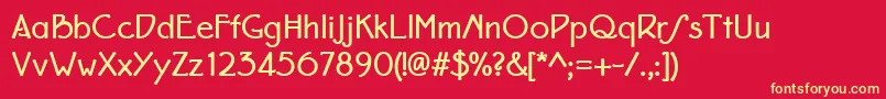 Eaglefeatherformalbold Font – Yellow Fonts on Red Background