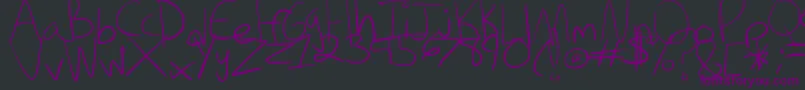 Kiki Font – Purple Fonts on Black Background