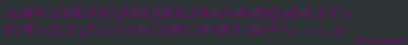 Шрифт GaramondThreeLtItalic – фиолетовые шрифты на чёрном фоне