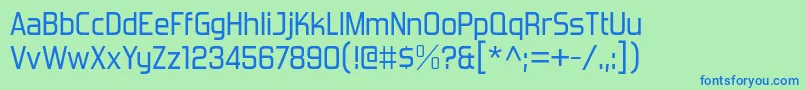 Шрифт ForgottenFuturistRg – синие шрифты на зелёном фоне