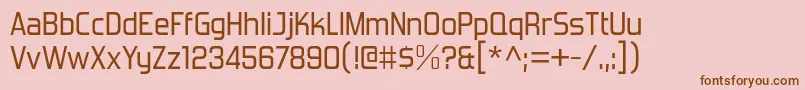 ForgottenFuturistRg Font – Brown Fonts on Pink Background