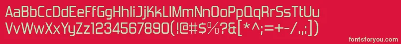 ForgottenFuturistRg Font – Green Fonts on Red Background