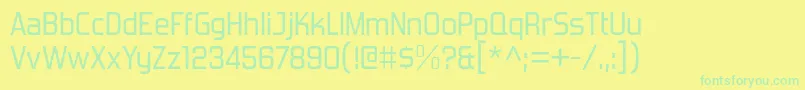 ForgottenFuturistRg Font – Green Fonts on Yellow Background