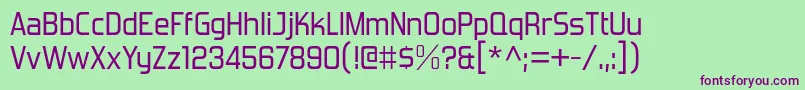 ForgottenFuturistRg Font – Purple Fonts on Green Background