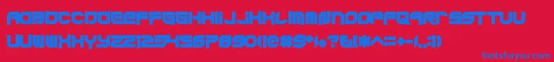 Xodohtronu Font – Blue Fonts on Red Background