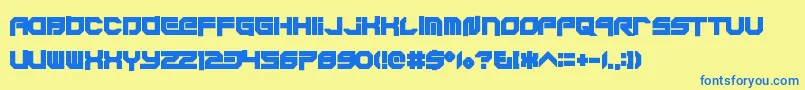 Xodohtronu Font – Blue Fonts on Yellow Background