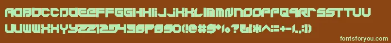 Xodohtronu Font – Green Fonts on Brown Background