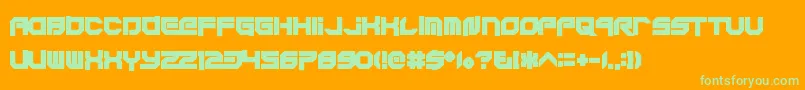 Xodohtronu Font – Green Fonts on Orange Background