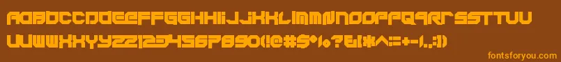 Xodohtronu Font – Orange Fonts on Brown Background