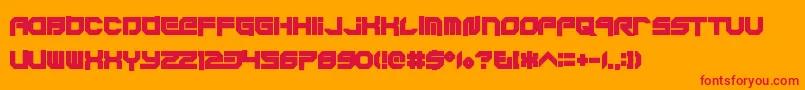 Xodohtronu-Schriftart – Rote Schriften auf orangefarbenem Hintergrund