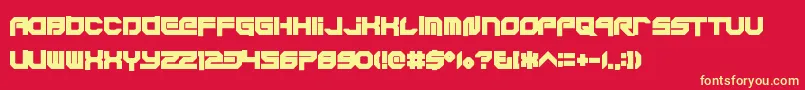 Xodohtronu Font – Yellow Fonts on Red Background