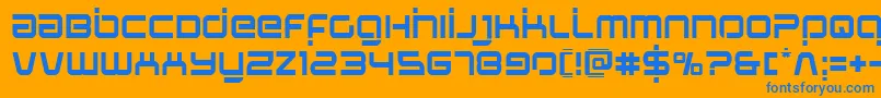 Stareaglelaserフォントについての詳細 フォントStareaglelaser – オレンジの背景に青い文字