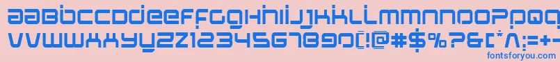Stareaglelaserフォントについての詳細 フォントStareaglelaser – ピンクの背景に青い文字