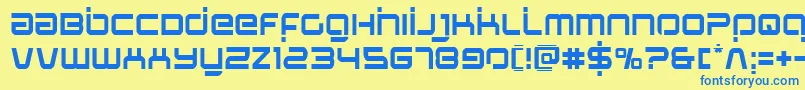 Stareaglelaser Font – Blue Fonts on Yellow Background