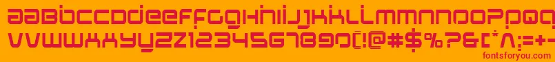 Шрифт Stareaglelaser – красные шрифты на оранжевом фоне