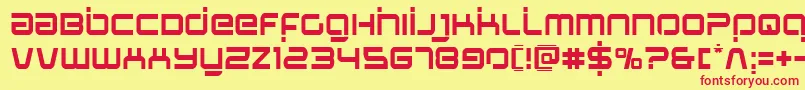 Stareaglelaser Font – Red Fonts on Yellow Background