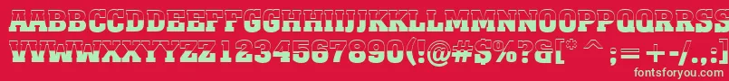 AMonumentotitulbwBold Font – Green Fonts on Red Background