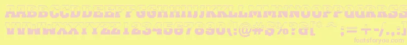 AMonumentotitulbwBold Font – Pink Fonts on Yellow Background