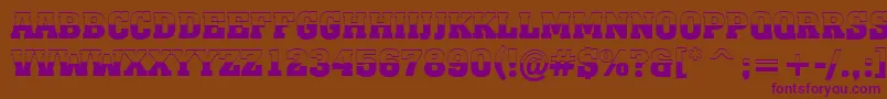 AMonumentotitulbwBold Font – Purple Fonts on Brown Background