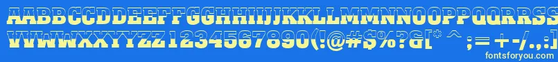 AMonumentotitulbwBold Font – Yellow Fonts on Blue Background