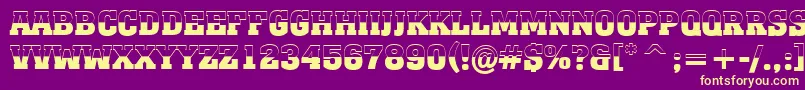 AMonumentotitulbwBold Font – Yellow Fonts on Purple Background