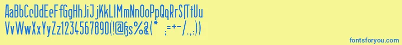 BerlinEmail Font – Blue Fonts on Yellow Background