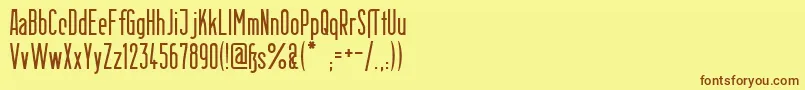 BerlinEmail Font – Brown Fonts on Yellow Background