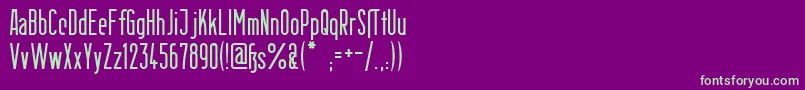 BerlinEmail Font – Green Fonts on Purple Background