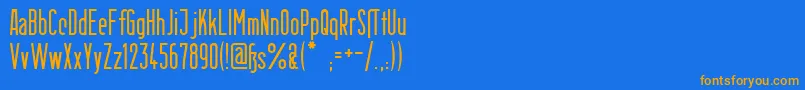 BerlinEmail Font – Orange Fonts on Blue Background