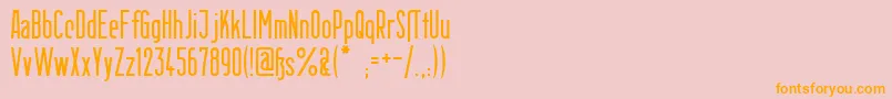 BerlinEmail Font – Orange Fonts on Pink Background