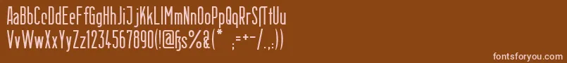 BerlinEmail Font – Pink Fonts on Brown Background