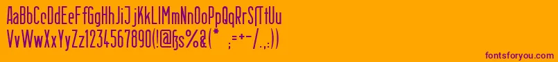 BerlinEmail Font – Purple Fonts on Orange Background