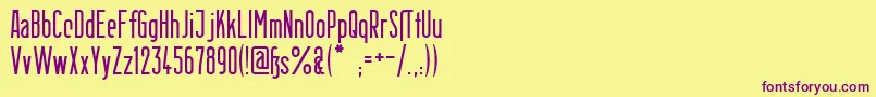 BerlinEmail Font – Purple Fonts on Yellow Background