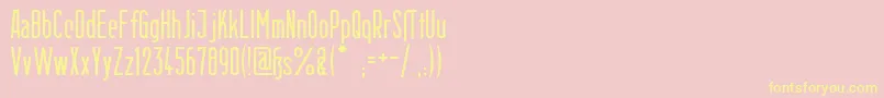 BerlinEmail Font – Yellow Fonts on Pink Background